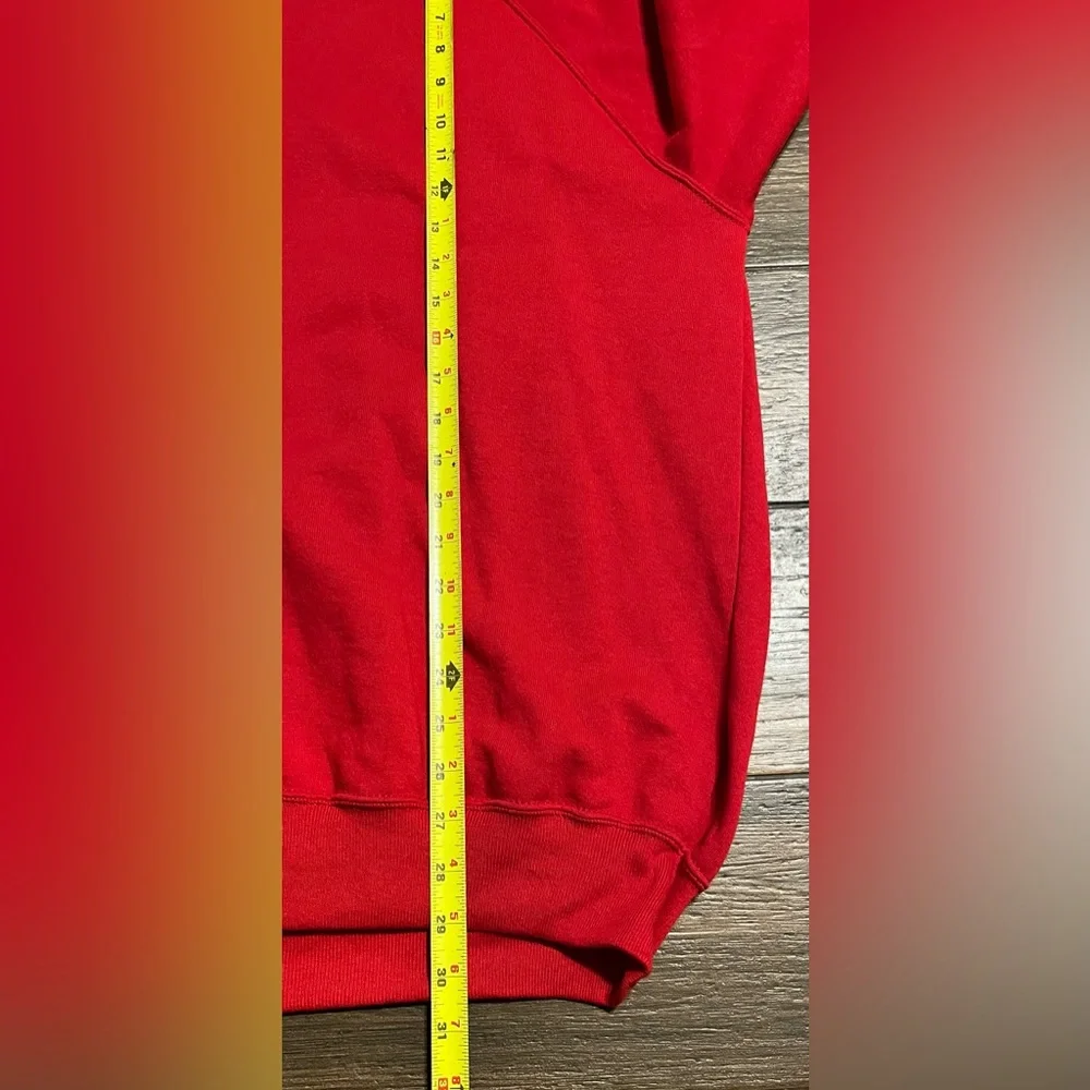 Jerzees Red‎ Crewneck Single Stitch Sweatshirt Made in USA Vintage